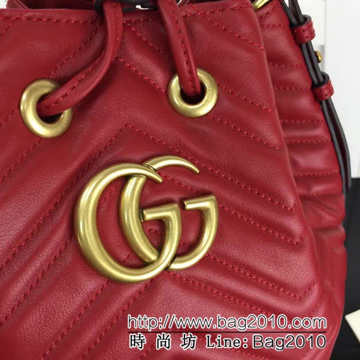 GUCCI古馳原單 新款專櫃品質原單貨實物實拍 476674 大紅全皮單肩斜挎包 HY1161